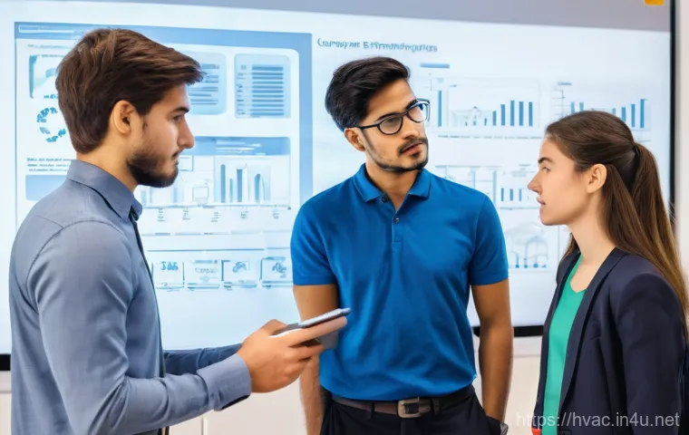 공조냉동기계기사 필기시험에서 자주 출제되는 문제 - A clean, well-lit shot of a CBT (Computer Based Test) examination setting. A student, seen from a sl... 공조냉동기계기사 필기시험에서 자주 출제되는 문제 - A clean, well-lit shot of a CBT (Computer Based Test) examination setting. A student, seen from a sl...