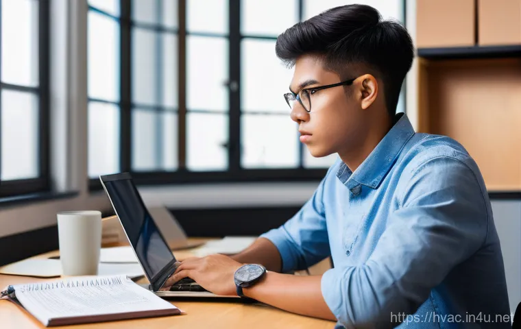 공조냉동기계기사 필기시험 주요 과목 정리 - **Prompt:** A highly skilled female engineer in her early 30s, wearing a clean, modern dark blue wor...